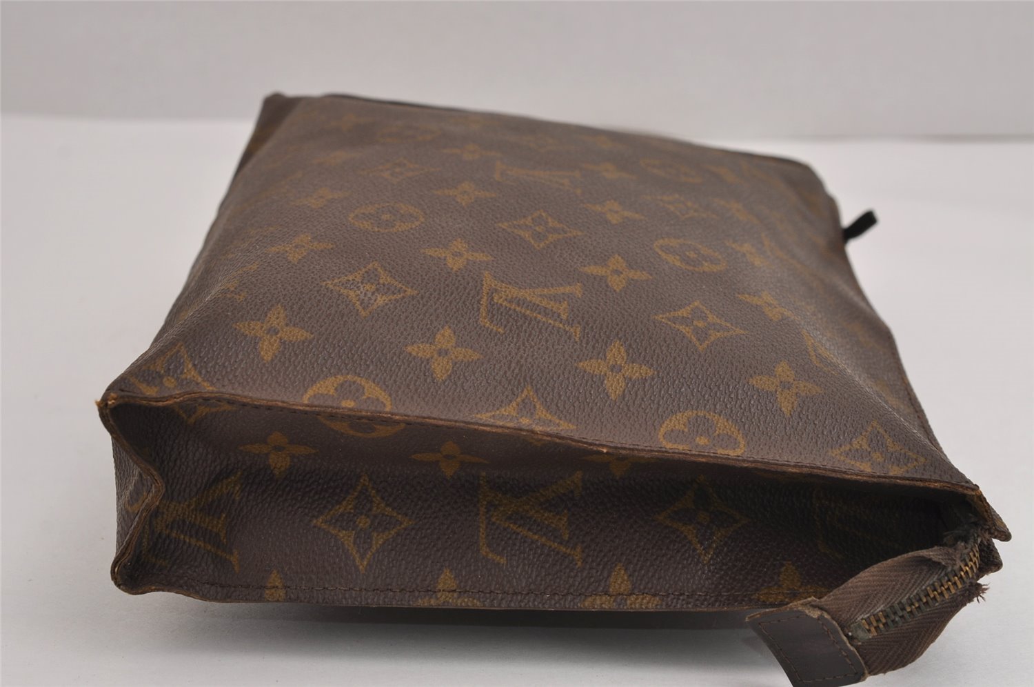 Auth Louis Vuitton Monogram Poche Toilette 26 Cosmetics Pouch Old Model LV 2447J