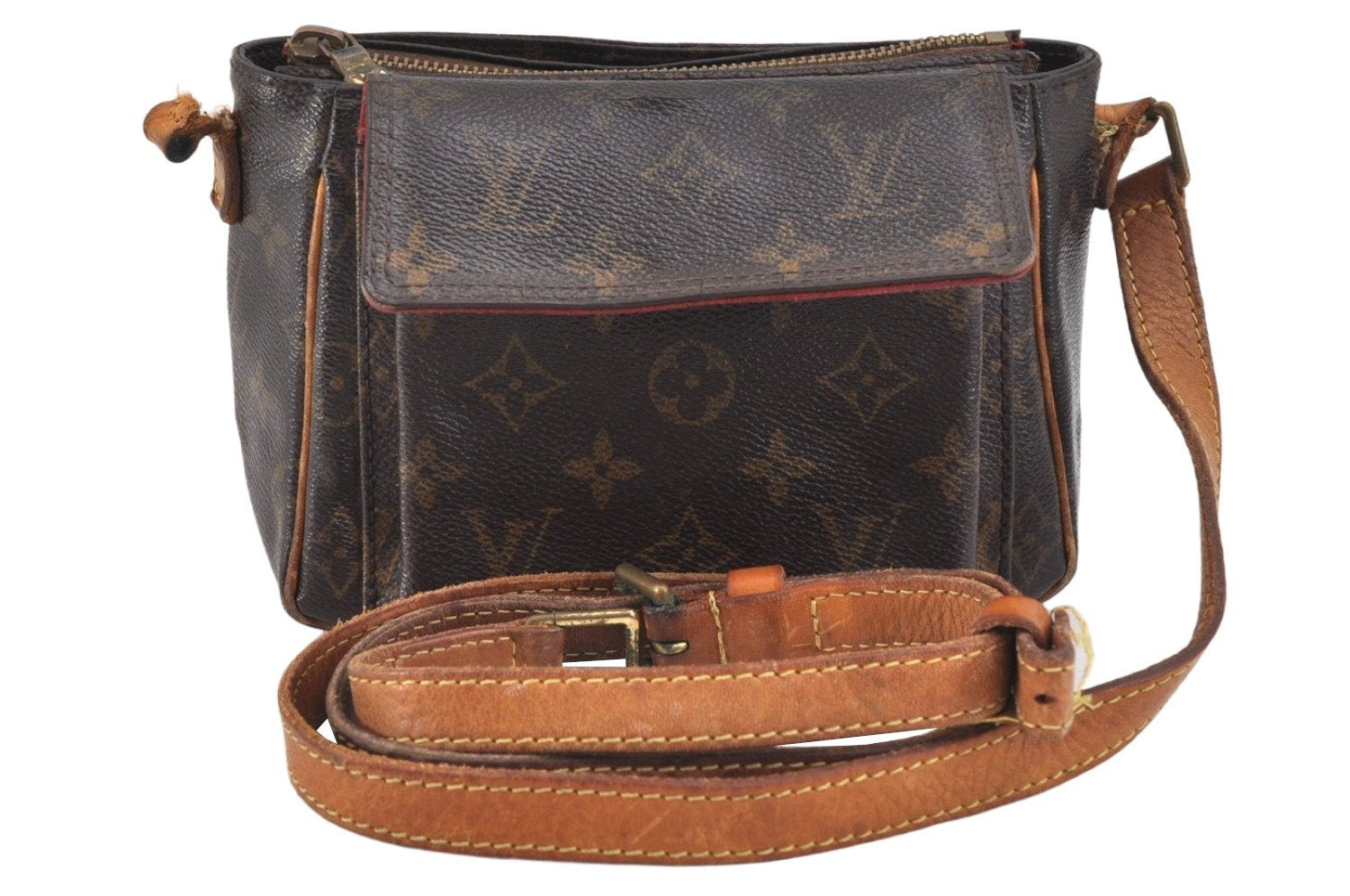 Authentic Louis Vuitton Monogram Viva Cite PM Shoulder Bag M51165 LV Junk 2447K