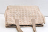 Authentic CHANEL New Travel Line Shoulder Tote Bag Nylon Leather Beige 2448K