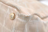 Authentic CHANEL New Travel Line Shoulder Tote Bag Nylon Leather Beige 2448K