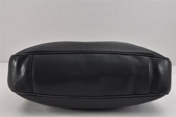 Authentic GUCCI Bamboo 2Way Shoulder Hand Bag Leather Black 0011577 Junk 2450K