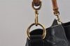 Authentic GUCCI Bamboo 2Way Shoulder Hand Bag Leather Black 0011577 Junk 2450K