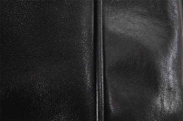 Authentic GUCCI Bamboo 2Way Shoulder Hand Bag Leather Black 0011577 Junk 2450K