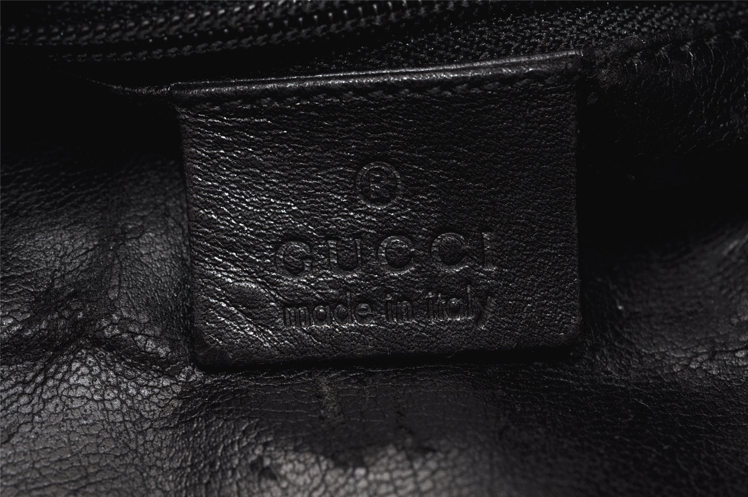 Authentic GUCCI Bamboo 2Way Shoulder Hand Bag Leather Black 0011577 Junk 2450K