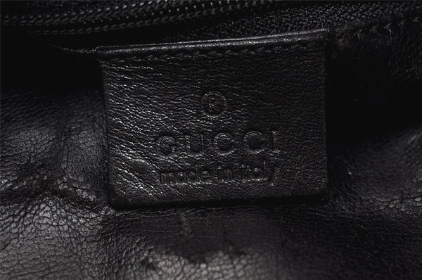 Authentic GUCCI Bamboo 2Way Shoulder Hand Bag Leather Black 0011577 Junk 2450K