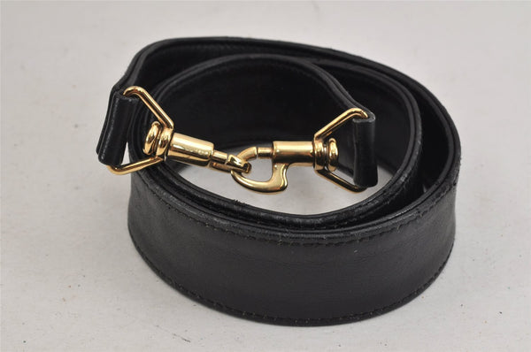 Authentic GUCCI Bamboo 2Way Shoulder Hand Bag Leather Black 0011577 Junk 2450K