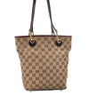 Authentic GUCCI Eclipse Shoulder Tote Bag GG Canvas Enamel 120840 Brown 2451K