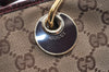 Authentic GUCCI Eclipse Shoulder Tote Bag GG Canvas Enamel 120840 Brown 2451K