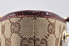Authentic GUCCI Eclipse Shoulder Tote Bag GG Canvas Enamel 120840 Brown 2451K