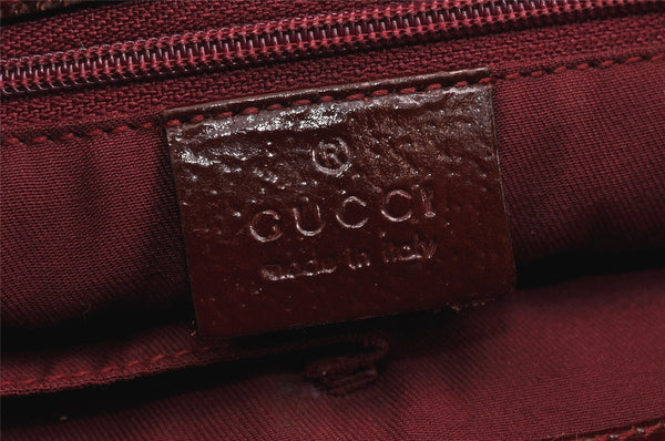 Authentic GUCCI Eclipse Shoulder Tote Bag GG Canvas Enamel 120840 Brown 2451K