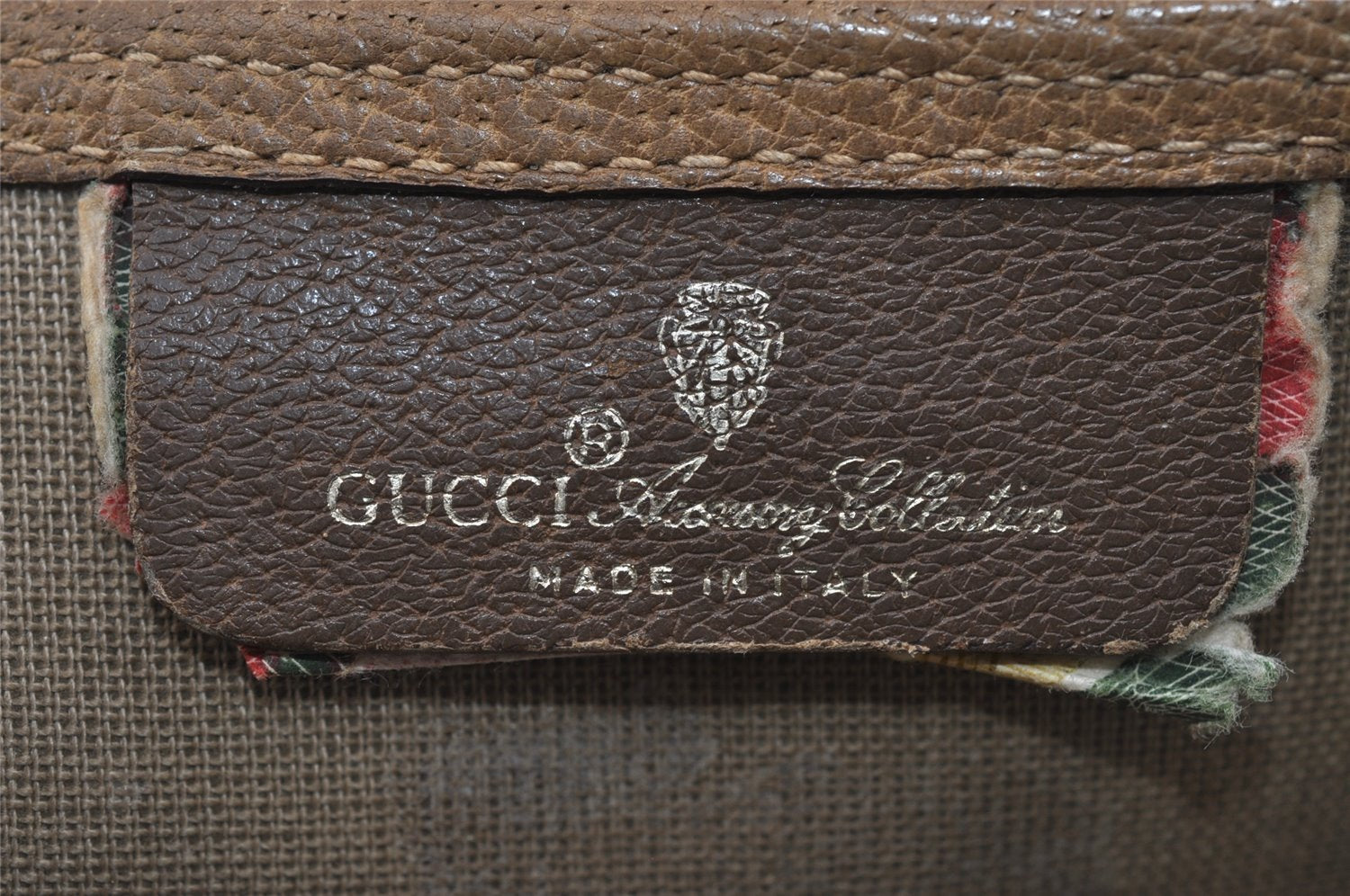 Authentic GUCCI Web Sherry Line Shoulder Tote Bag GG PVC Leather Brown 2452I