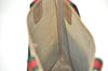 Authentic GUCCI Web Sherry Line Shoulder Tote Bag GG PVC Leather Brown 2452I