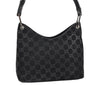 Authentic GUCCI Bamboo Shoulder Bag GG Suede Leather 0013008 Black Junk 2453K