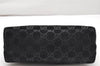 Authentic GUCCI Bamboo Shoulder Bag GG Suede Leather 0013008 Black Junk 2453K