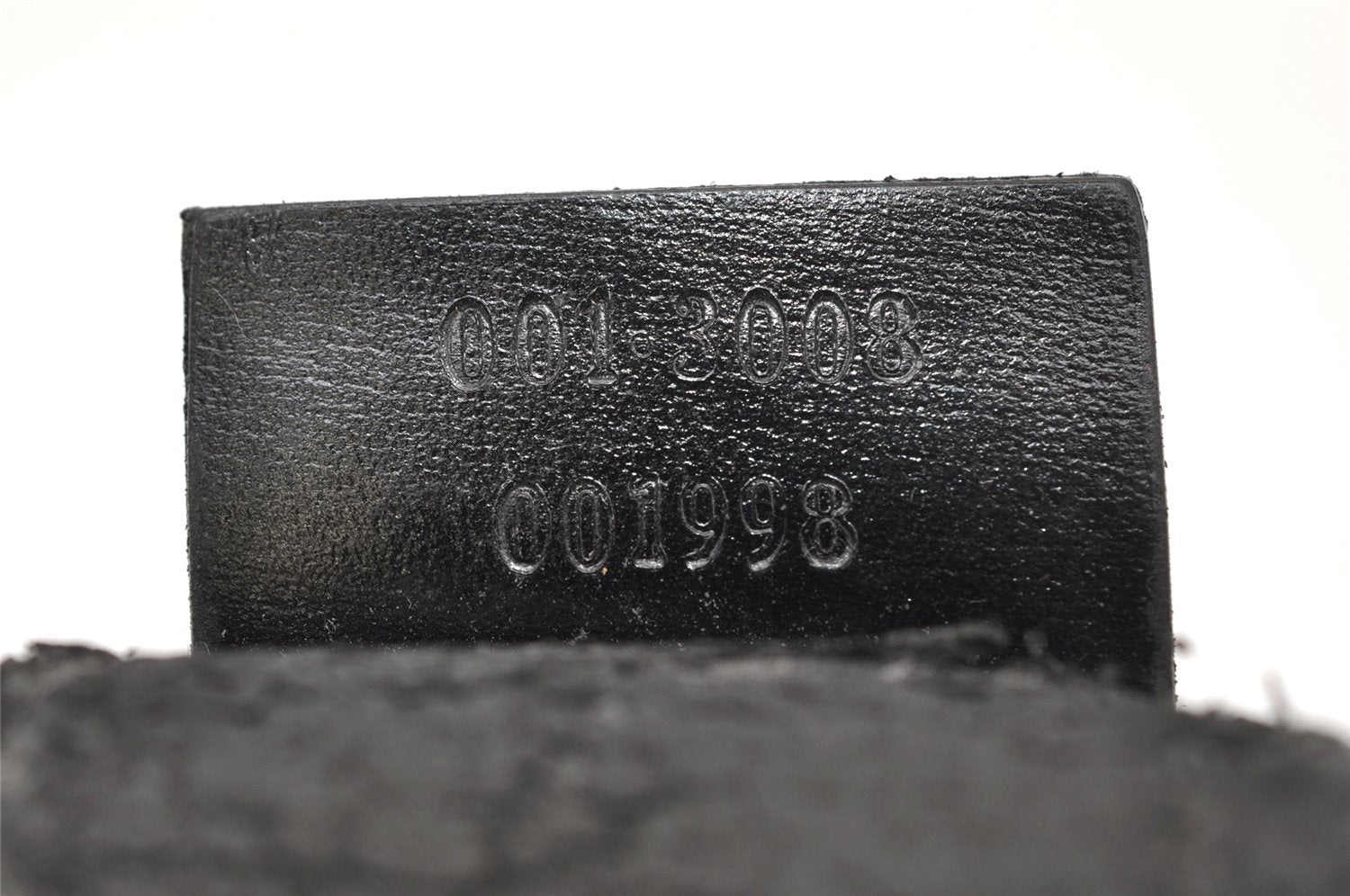 Authentic GUCCI Bamboo Shoulder Bag GG Suede Leather 0013008 Black Junk 2453K