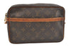 Authentic Louis Vuitton Monogram Compiegne 23 Clutch Hand Bag M51847 LV 2454K