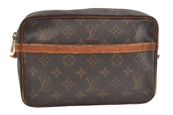 Authentic Louis Vuitton Monogram Compiegne 23 Clutch Hand Bag M51847 LV 2454K