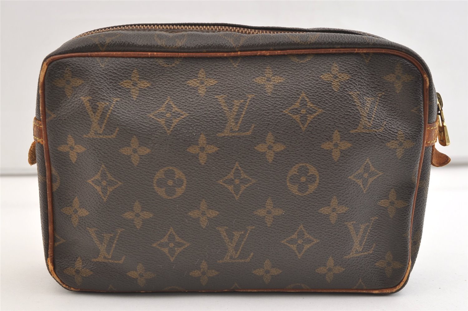 Authentic Louis Vuitton Monogram Compiegne 23 Clutch Hand Bag M51847 LV 2454K