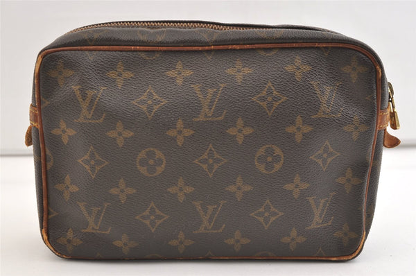 Authentic Louis Vuitton Monogram Compiegne 23 Clutch Hand Bag M51847 LV 2454K