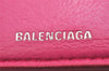 Authentic BALENCIAGA Cash Mini Wallet Trifold Wallet Leather 593813 Pink 2455I