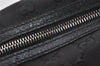 Authentic GUCCI Vintage Hand Bag Purse GG Canvas Leather 113010 Black 2456I