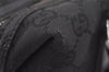 Authentic GUCCI Vintage Hand Bag Purse GG Canvas Leather 113010 Black 2456I