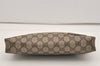 Authentic GUCCI Clutch Hand Bag Purse GG PVC Leather Brown Junk 2456J
