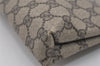 Authentic GUCCI Clutch Hand Bag Purse GG PVC Leather Brown Junk 2456J