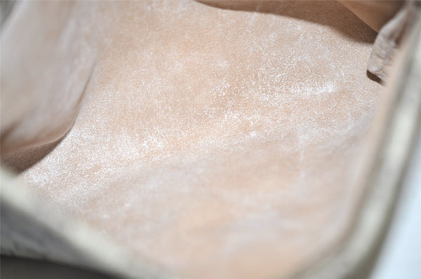 Authentic GUCCI Clutch Hand Bag Purse GG PVC Leather Brown Junk 2456J