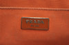 Authentic PRADA Canapa M Vintage Canvas Tote Hand Bag Orange 2457I