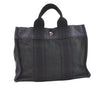 Authentic HERMES Fourre Tout PM Hand Tote Bag Canvas Navy Blue 2457K