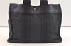 Authentic HERMES Fourre Tout PM Hand Tote Bag Canvas Navy Blue 2457K