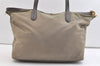 Authentic PRADA Nylon Tessuto Saffiano Leather 2Way Tote Bag Khaki Green 2458K