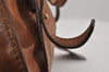 Authentic MIU MIU Vintage Leather Shoulder Tote Bag Brown 2459I