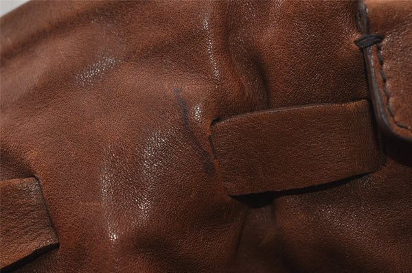Authentic MIU MIU Vintage Leather Shoulder Tote Bag Brown 2459I