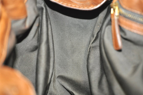Authentic MIU MIU Vintage Leather Shoulder Tote Bag Brown 2459I