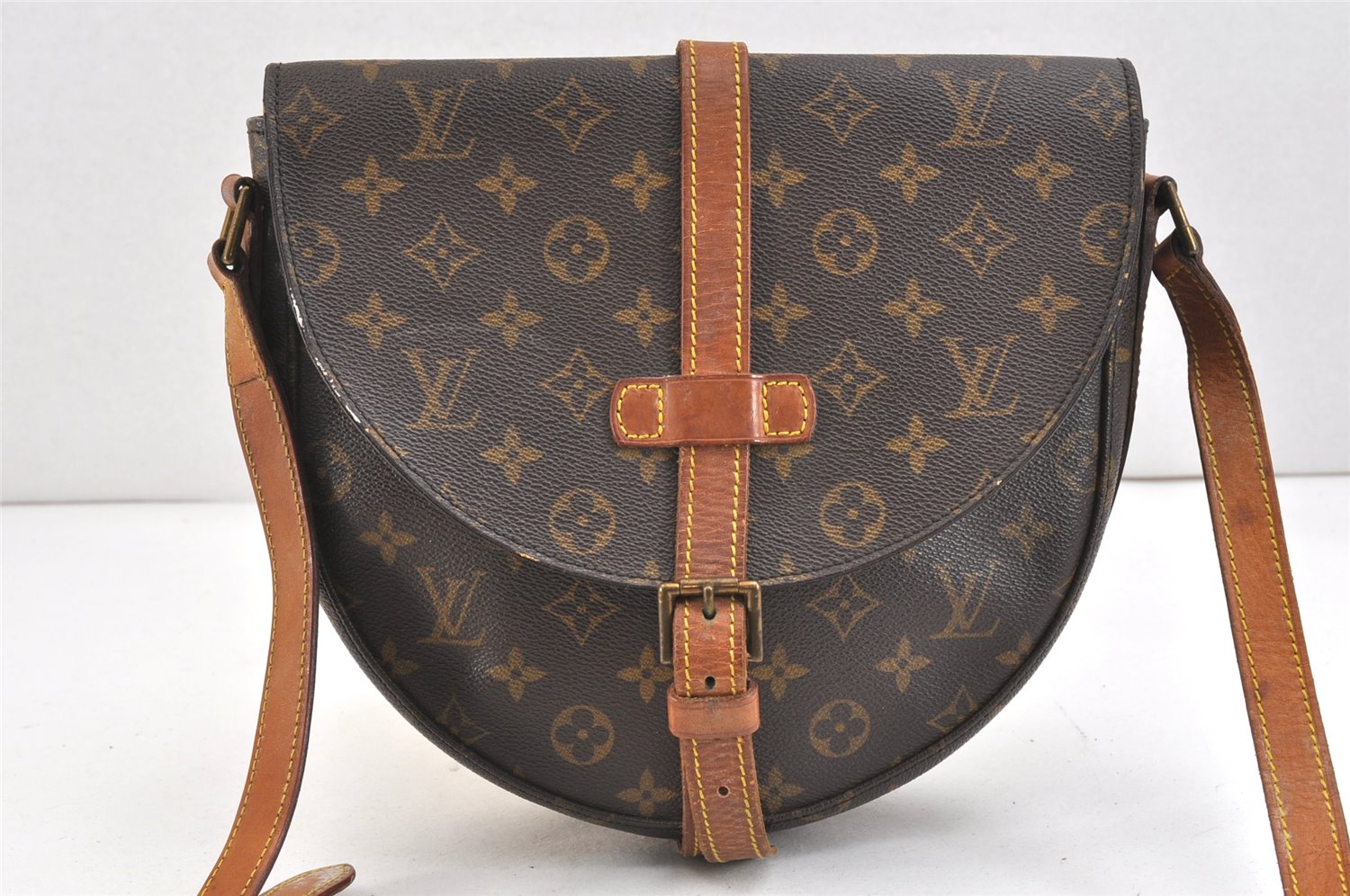 Authentic Louis Vuitton Monogram Chantilly GM Shoulder Cross Bag M51232 LV 2459K