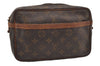 Authentic Louis Vuitton Monogram Compiegne 23 Clutch Hand Bag M51847 Junk 2460J
