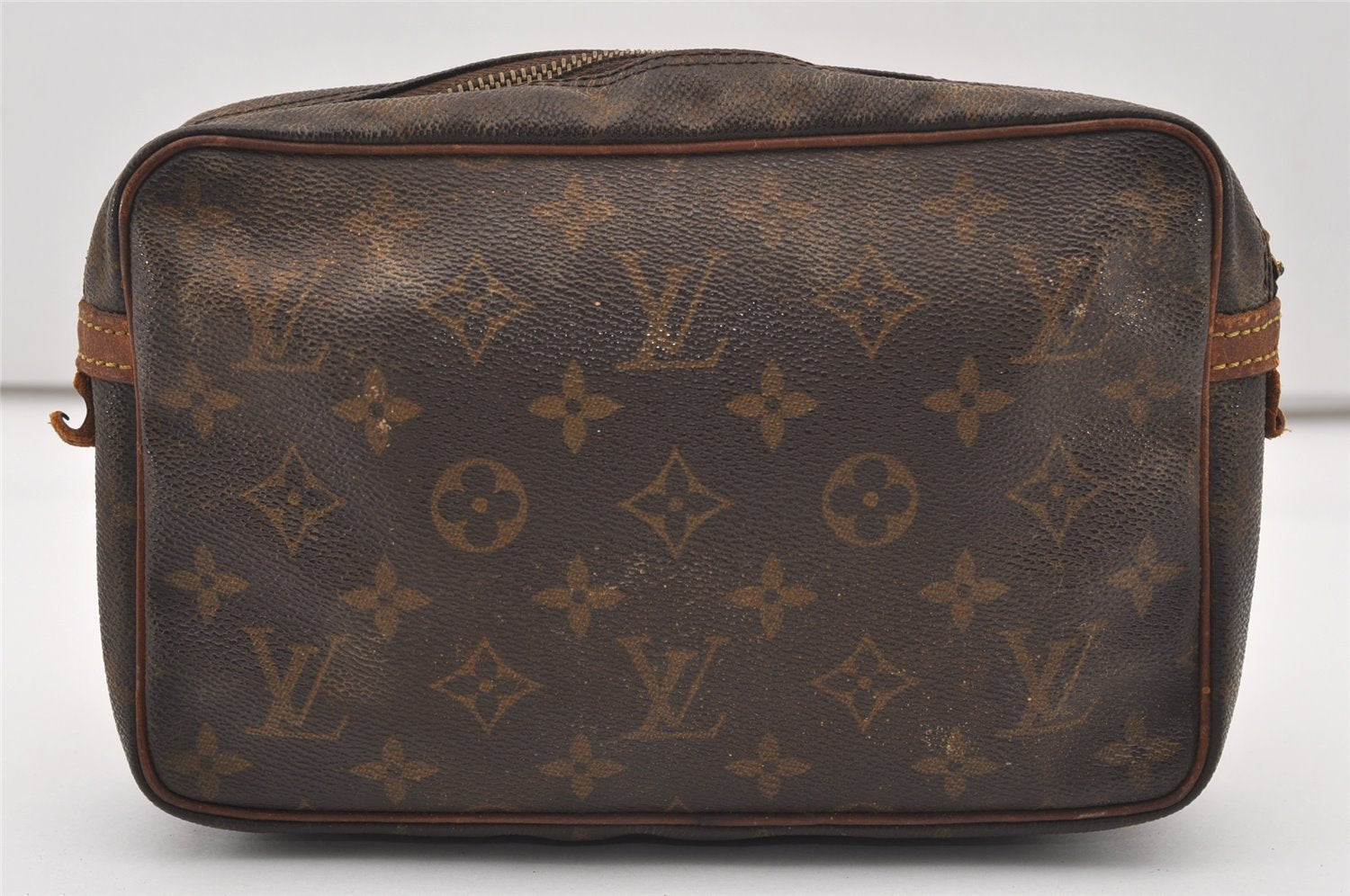 Authentic Louis Vuitton Monogram Compiegne 23 Clutch Hand Bag M51847 Junk 2460J