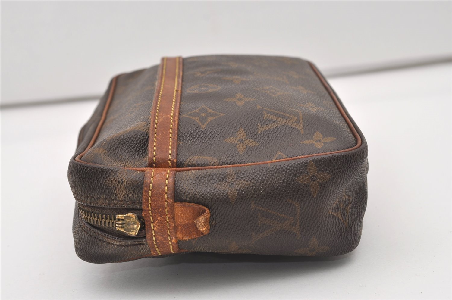Authentic Louis Vuitton Monogram Compiegne 23 Clutch Hand Bag M51847 Junk 2460J
