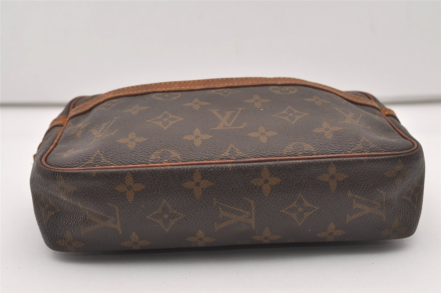 Authentic Louis Vuitton Monogram Compiegne 23 Clutch Hand Bag M51847 Junk 2460J