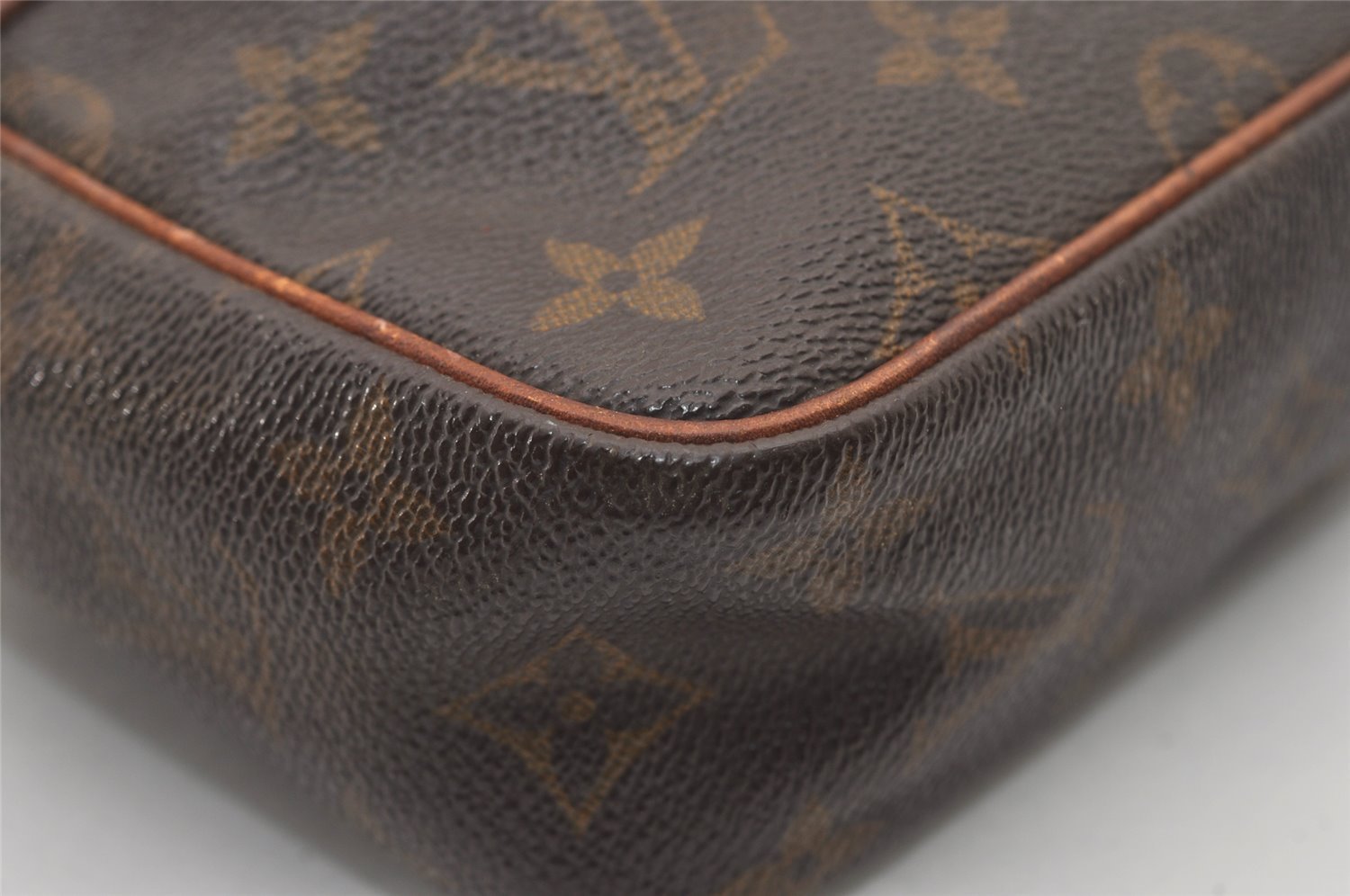 Authentic Louis Vuitton Monogram Compiegne 23 Clutch Hand Bag M51847 Junk 2460J