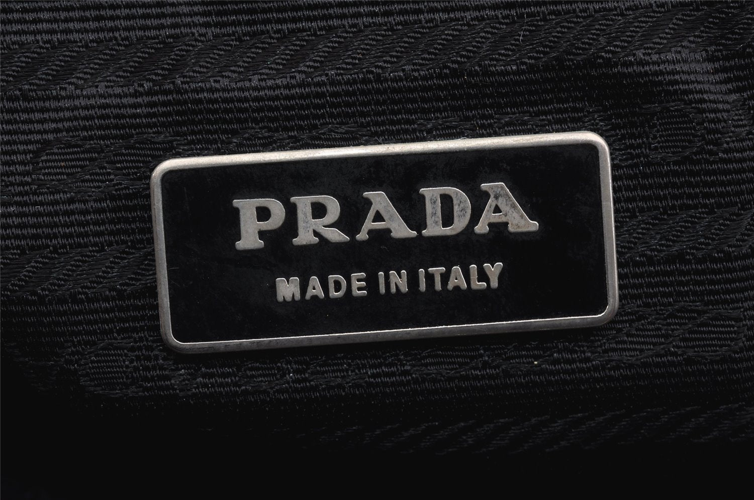 Authentic PRADA Nylon Tessuto Leather Shoulder Cross Body Bag Purse Black 2460K