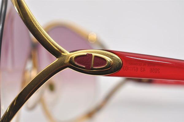 Authentic Christian Dior Sunglasses Plastic Titanium 2056 Red Gold CD 2461I