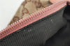 Authentic GUCCI Vintage Pouch Purse GG Canvas Leather 29596 Brown 2461K