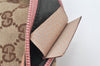 Authentic GUCCI Vintage Pouch Purse GG Canvas Leather 29596 Brown 2461K