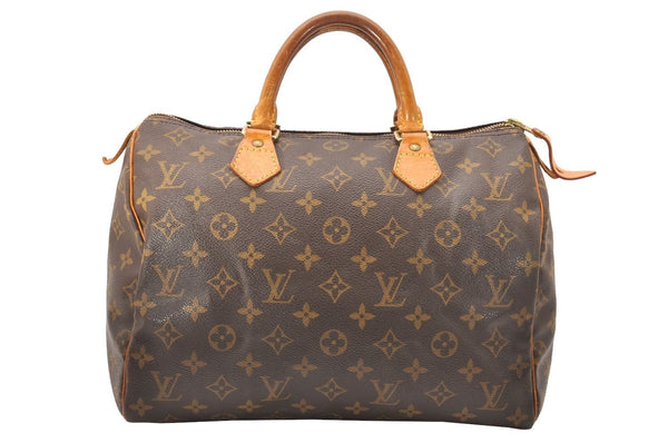 Authentic Louis Vuitton Monogram Speedy 30 Hand Boston Bag M41526 LV 2463J