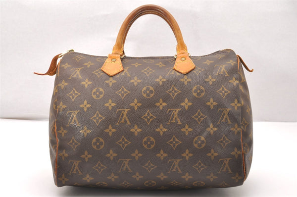 Authentic Louis Vuitton Monogram Speedy 30 Hand Boston Bag M41526 LV 2463J