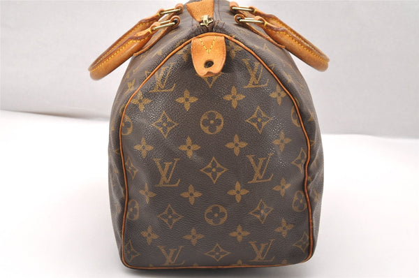Authentic Louis Vuitton Monogram Speedy 30 Hand Boston Bag M41526 LV 2463J