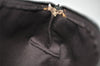 Authentic FENDI Zucchino Cosmetic Pouch Purse Canvas Leather Brown 2464I